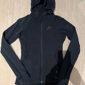 Black NIKE Full Zip Dry Fit Hoodie XS Womens Excellent Condition